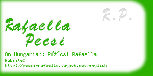 rafaella pecsi business card